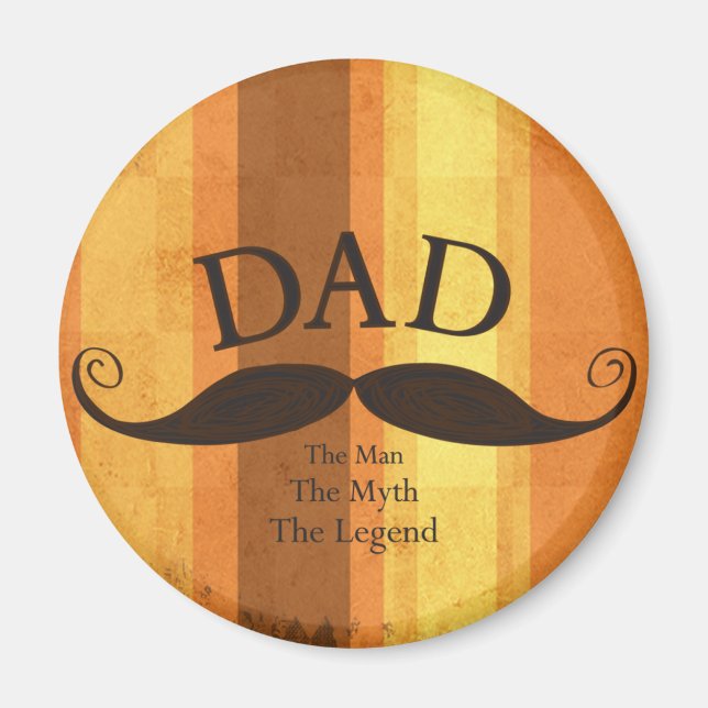Dad Moustache Magnet (Front)
