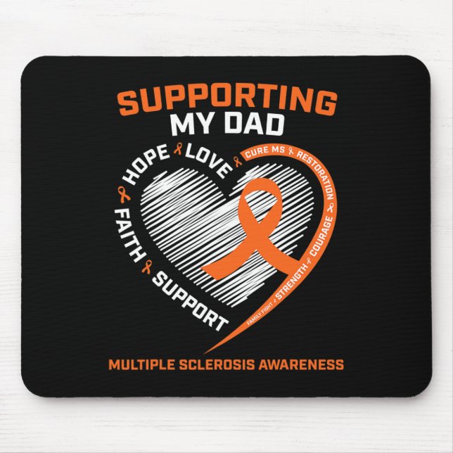 Dad Ms Dad Multiple Sclerosis Dad Ms Awareness  Mouse Mat (Front)