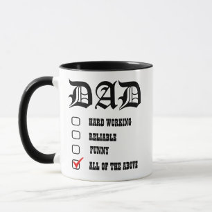 Dad Mug for Father's Day Gift For Dad Checklist