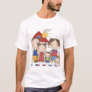 Dad, Mum, Big Sister, Middle Brother, Baby Sis T-Shirt