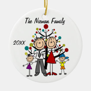 Dad, Mum, Boy, Girl Custom Holiday Ornament