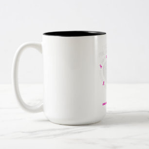 Dad Mum I Wear Pink For My Daughter Breast Cancer Two-Tone Coffee Mug