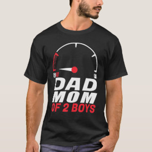 Dad Mum of 2 Boys from Son Father's Day Mothers T-Shirt