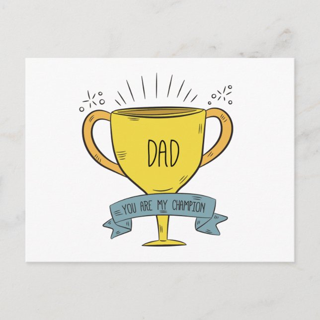 Dad My Champion Father's Day | Postcard (Front)