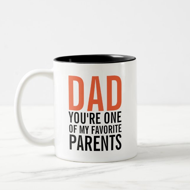 Dad My Favourite Parent Father's Day Coffee Mug (Left)