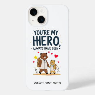 Dad, My Forever Hero 💙 – Heartfelt Father’s Day  Case-Mate iPhone 14 Case