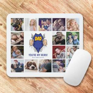 Dad My Hero 16 Photo Collage Mouse Mat