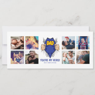 Dad My Hero Happy Father's Day Holiday Card