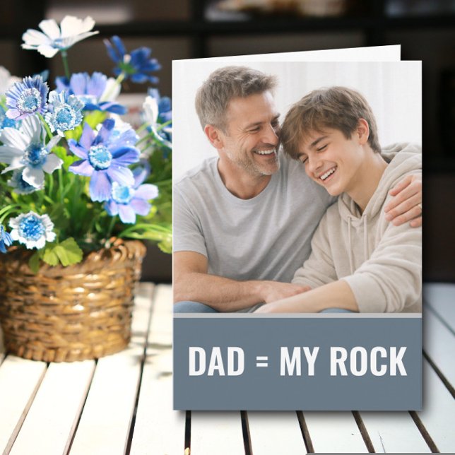 Dad, My Rock Father’s Day From Son Customisable Card (Creator Uploaded)