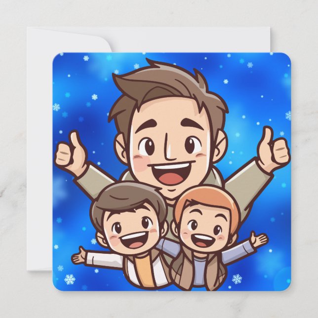 Dad, my silent hero holiday card (Front)