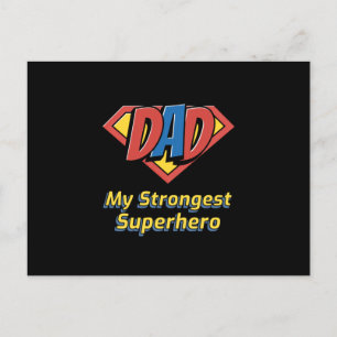 DAD My Strongest Superhero Postcard