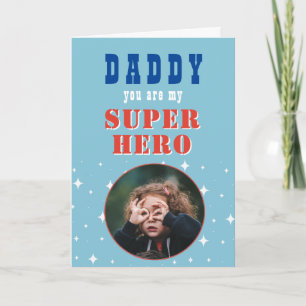Dad my Superhero Fun Photo Fathers day Card