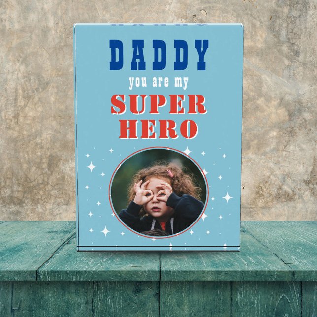 Dad my Superhero Hero Fun Father`s day Photo Block (Creator Uploaded)
