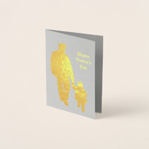 Dad 'n' Kiddo Silhouette 3 Father's Day card