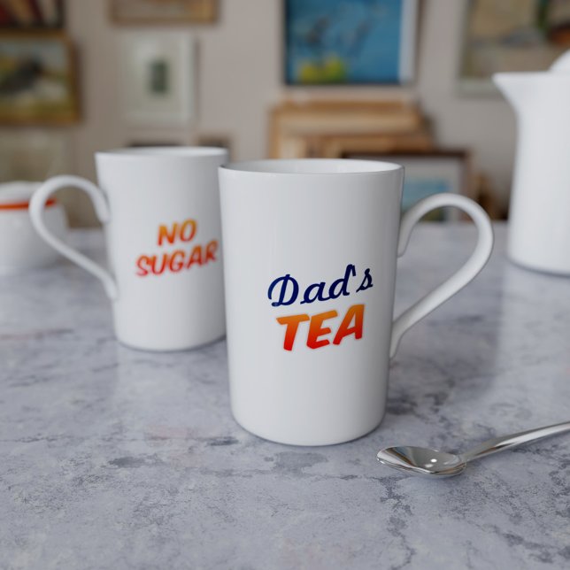Dad Name Tea No Sugar Bone China Mug (Creator Uploaded)