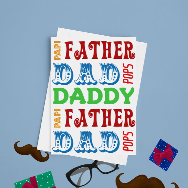 Dad Names Custom Father's Day Card (Creator Uploaded)