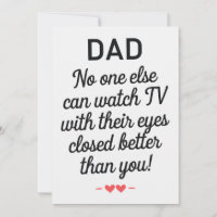 Dad No One Else Can Watch Tv With Their Eyes Close