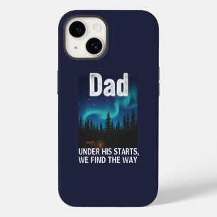 Dad Northern Lights Camping Customisable iPhone 14 Case