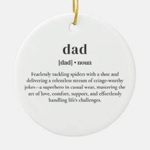 Dad Noun Funny Definition Father's Day Ceramic Tree Decoration