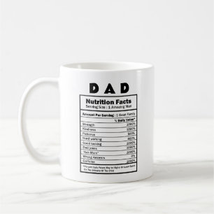 Dad Nutrition Fact Custom name Mug