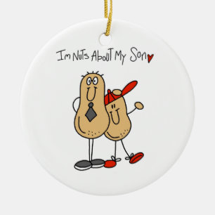 Dad - Nuts About My Son T-shirts and GiftsD Ceramic Tree Decoration