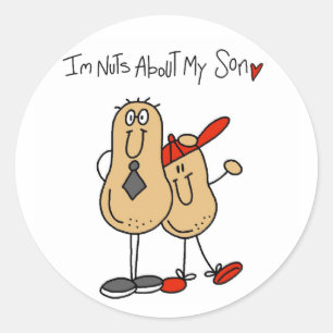Dad - Nuts About My Son T-shirts and GiftsD Classic Round Sticker
