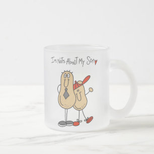 Dad - Nuts About My Son T-shirts and GiftsD Frosted Glass Coffee Mug