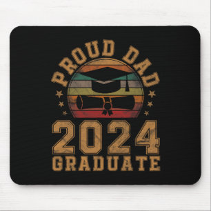 Dad Of 2024 Graduate Father Senior 24 Graduation G Mouse Mat