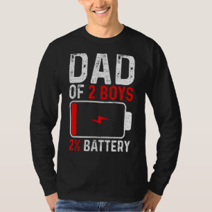 Dad Of 2 Boys Fathers Day Birthday For Men 1 T-Shirt