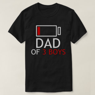 Dad Of 3 Boys Father's Day Gift T-Shirt