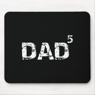 Dad Of 5 Gift Father Of 5 Math Pun Dad To The 5th Mouse Mat