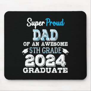 Dad Of A 5th Grade Graduate 2024 Elementary Gradua Mouse Mat