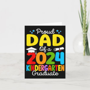 Dad Of A Cl 2024 Kindergarten Graduate Senior Grad Card