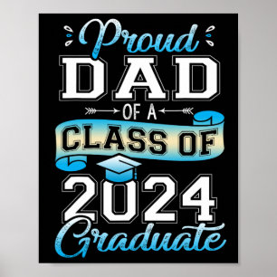 Dad Of A Cl Of 2024 Graduate Funny Senior 2024  Poster