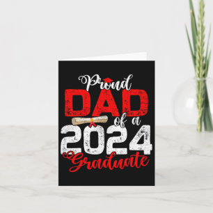 Dad Of A Cl Of 2024 Graduate Senior Graduation 2 Card