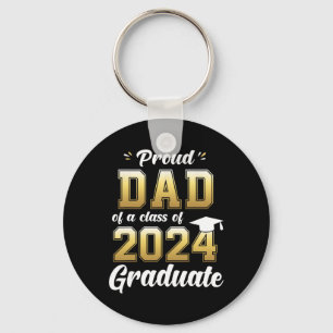 Dad Of A Cl Of 2024 Graduate Shirt Daddy Senior 24 Key Ring