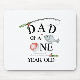 Dad Of A One Year Old Fishing Boy 1st Birthday Ofi Mouse Mat