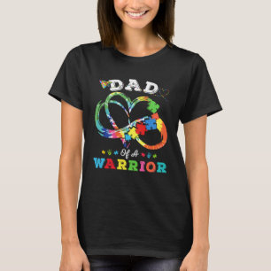 Dad Of A Warrior Autism Awareness Love Puzzle Tie T-Shirt