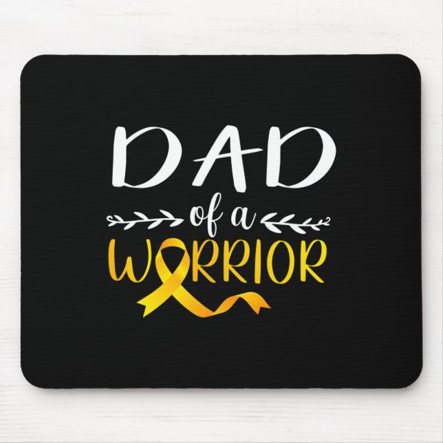 Dad Of A Warrior Childhood Cancer Awareness Suppor Mouse Mat (Front)