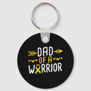 Dad Of A Warrior Childhood Cancer Survivor Key Ring