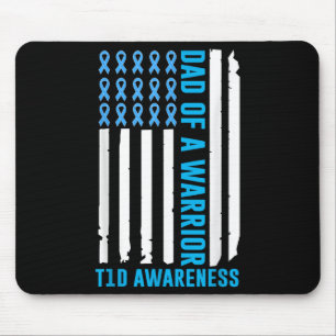 Dad Of A Warrior T1d Awareness Diabetes Awareness Mouse Mat