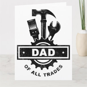 Dad of All Trades - Vintage Men’s Handyman Tools  Thank You Card