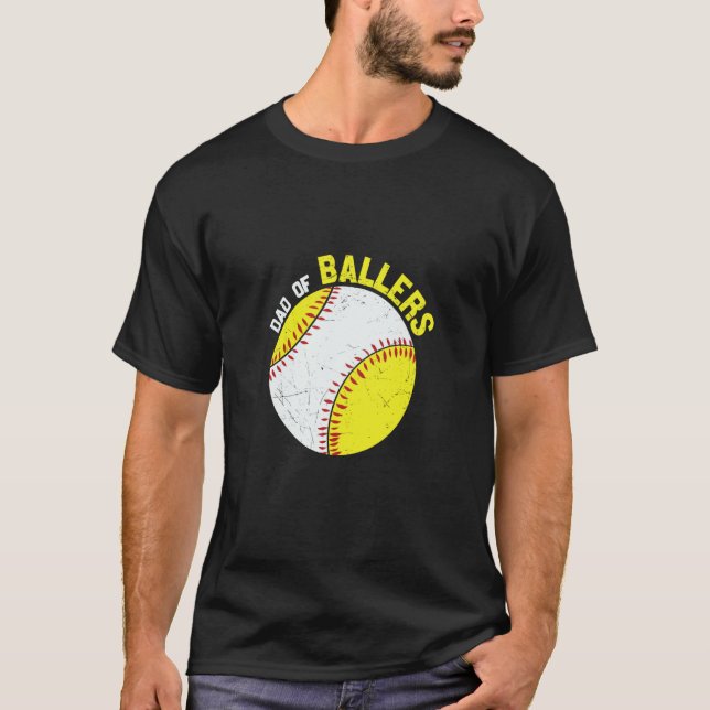 Dad Of Ballers Apparel T-Shirt (Front)