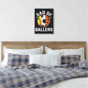 Dad Of Ballers Canvas Print