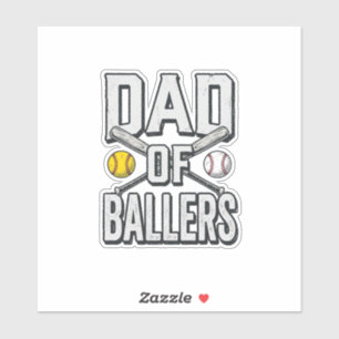 Dad of Ballers Softball and Baseball Vintage Shirt