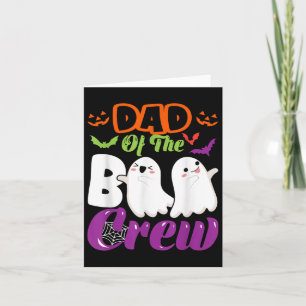 Dad Of Boo Halloween Crew Costume Boo Ghost Lover  Card