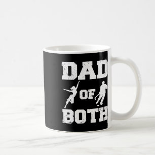 Dad Of Both Funny Dance Hockey Dad Coffee Mug