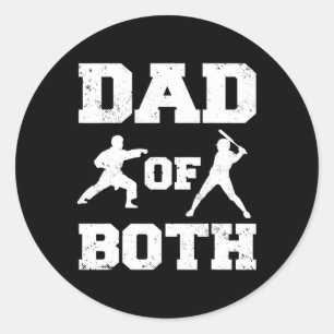 Dad Of Both Funny Karate Sell Dad Classic Round Sticker