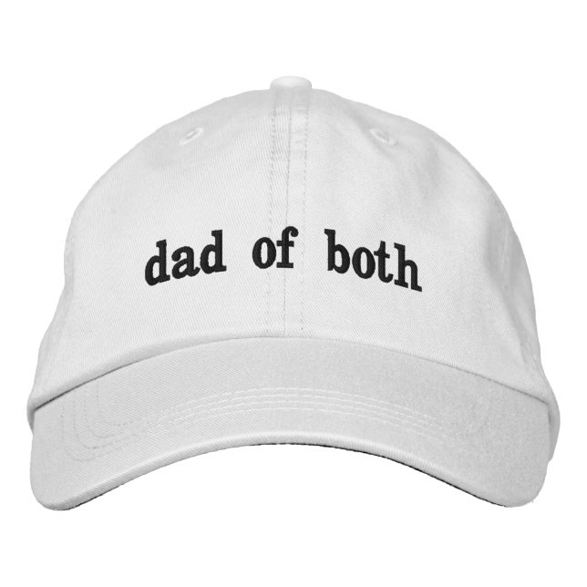 Dad of Both Personalised Father's Day Gift Present Embroidered Hat (Front)
