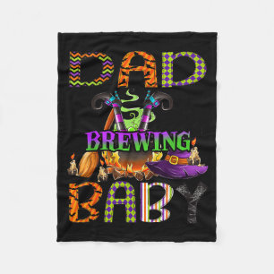 Dad Of Brewing Baby Halloween One Soky Dad Fleece Blanket